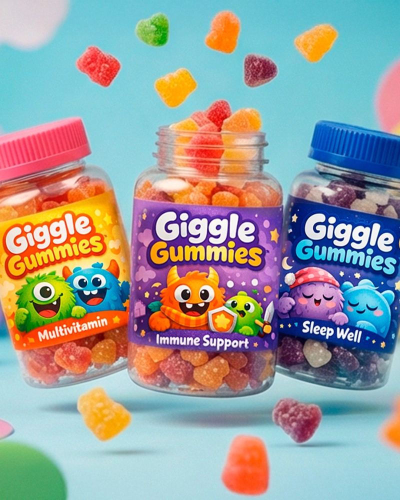 Giggle Gummies range of three products